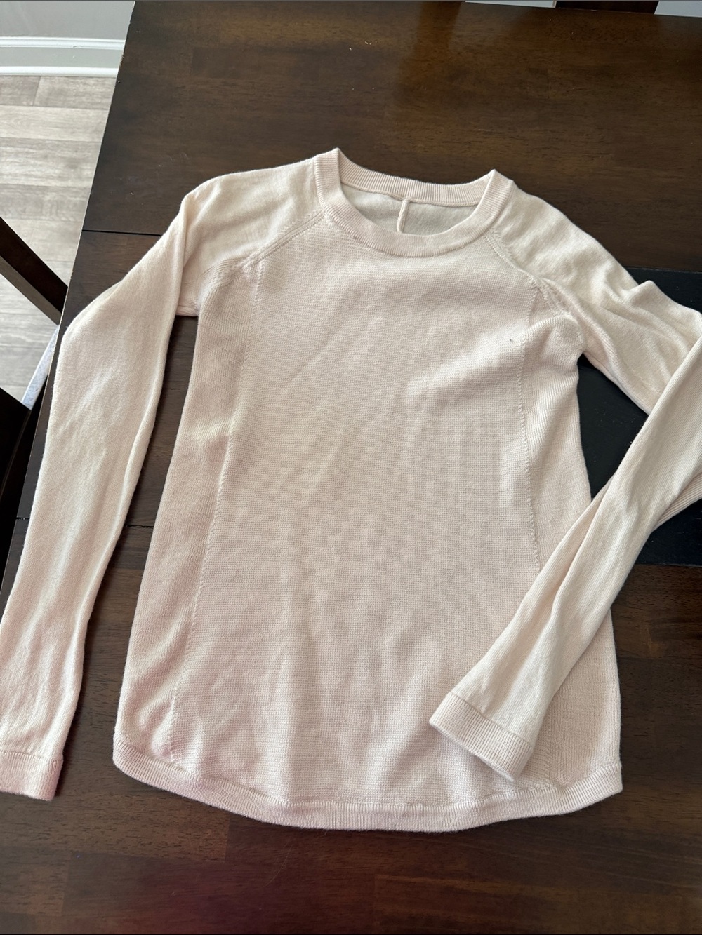 lululemon athletica Long Sleeve Crew Neck Top in cream